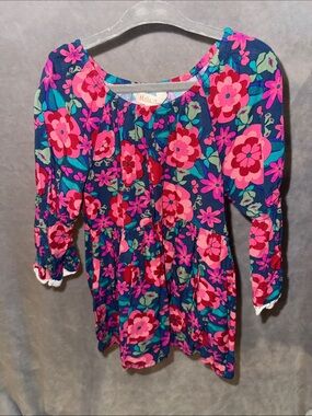 Matilda Jane Navy Dress with Pink Floral Print